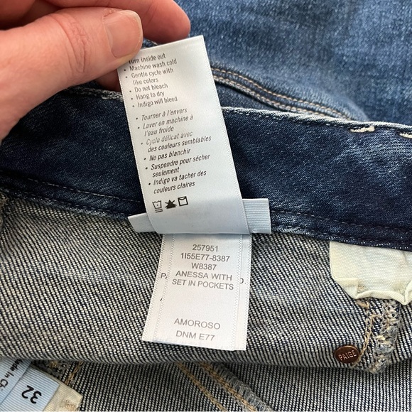 PAIGE Anessa Cropped Wide Leg Jean in Amoroso Dark Wash - Picture 10 of 11